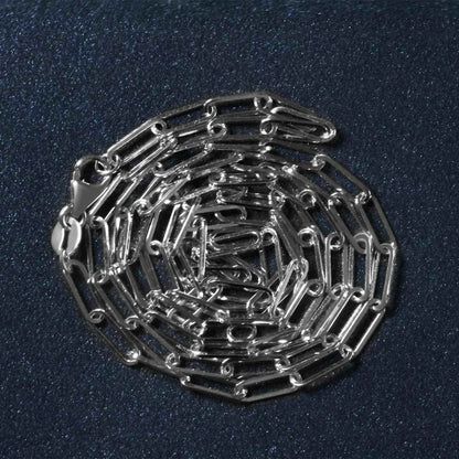 14K White Gold Paperclip Chain (2.50 mm)