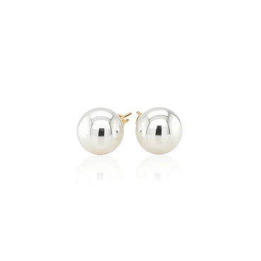 14k Yellow Gold Freshwater Cultured White Pearl Stud Earrings (6mm)