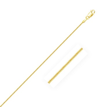 14k Yellow Gold Round Snake Chain (0.90 mm) - Peelerie