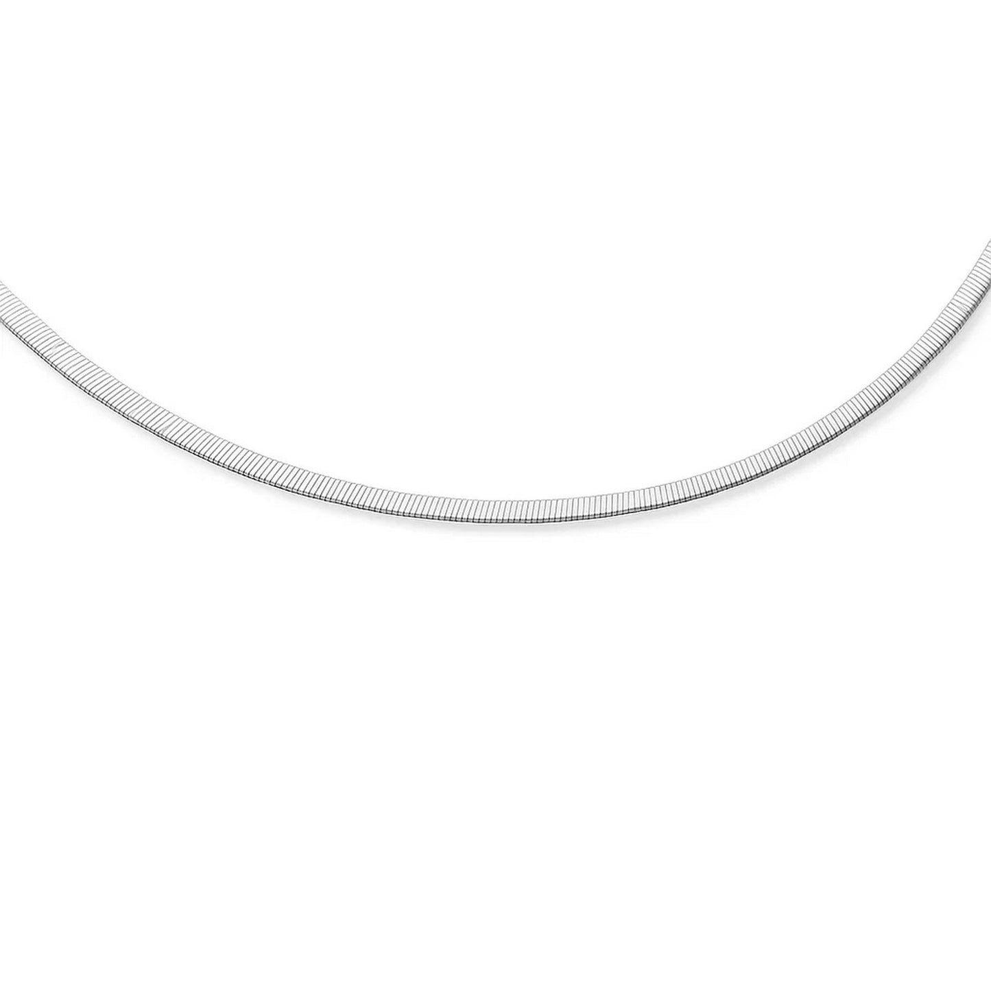 4.0mm 14k Two Tone Gold Reversible Omega Necklace