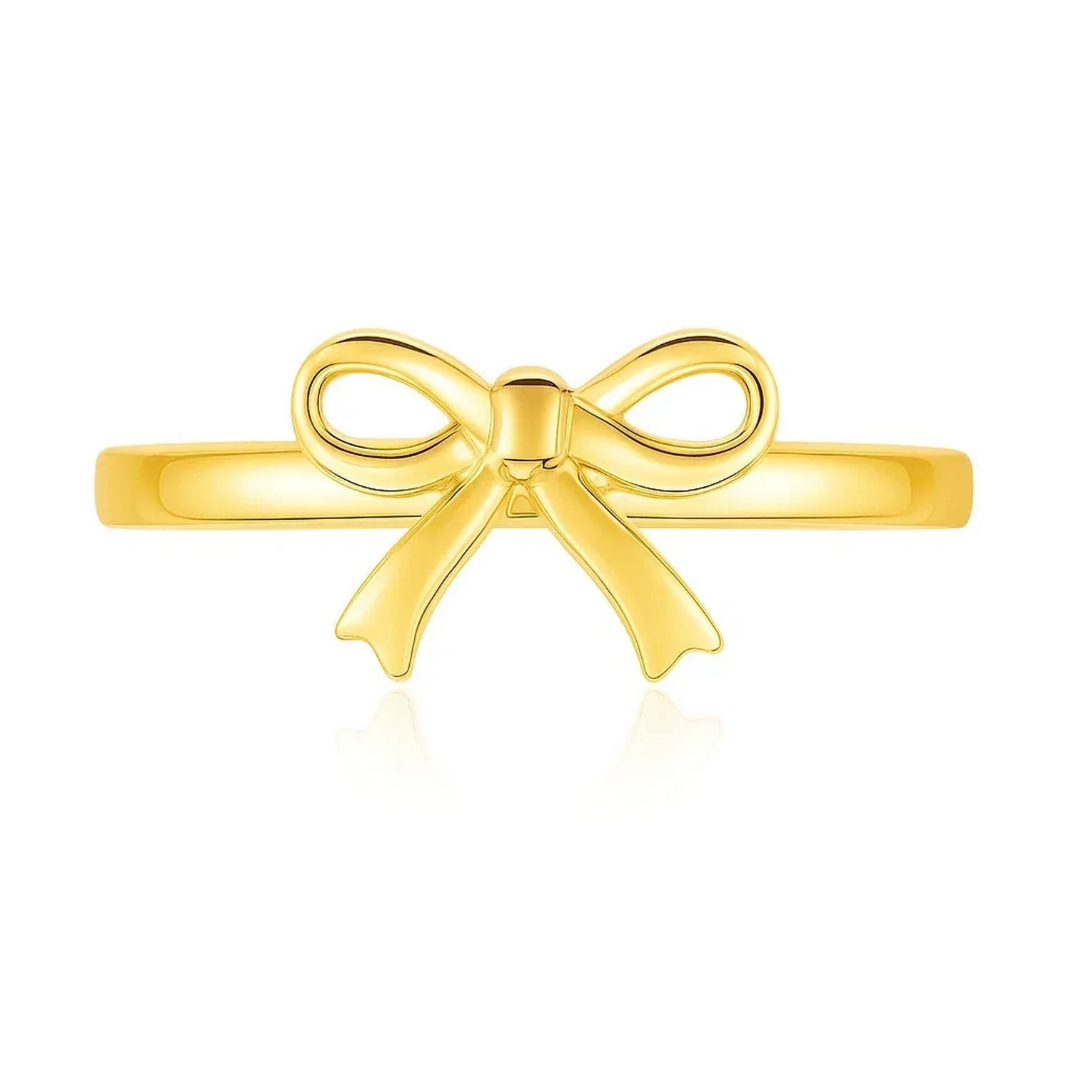 14k Yellow Gold Bow Ring - Peelerie