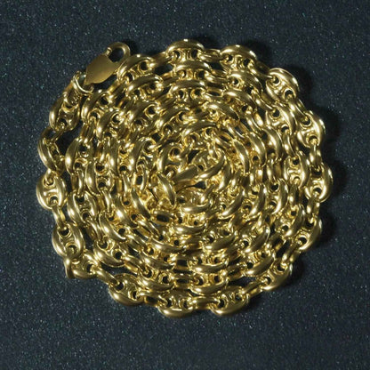 14k Yellow Gold Puffed Mariner Link Chain (4.70 mm)