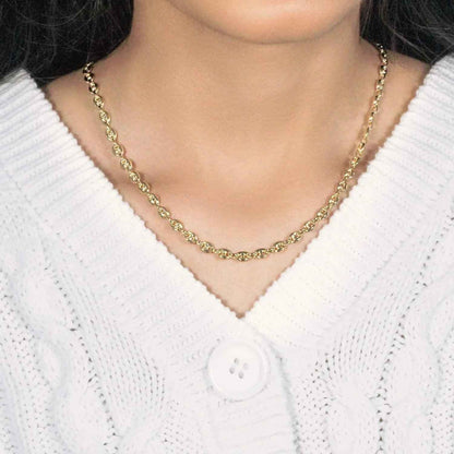14k Yellow Gold Puffed Mariner Link Chain (4.70 mm)