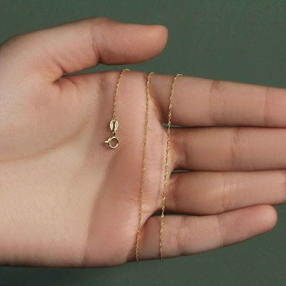 14k Yellow Gold Singapore Chain 0.81 mm