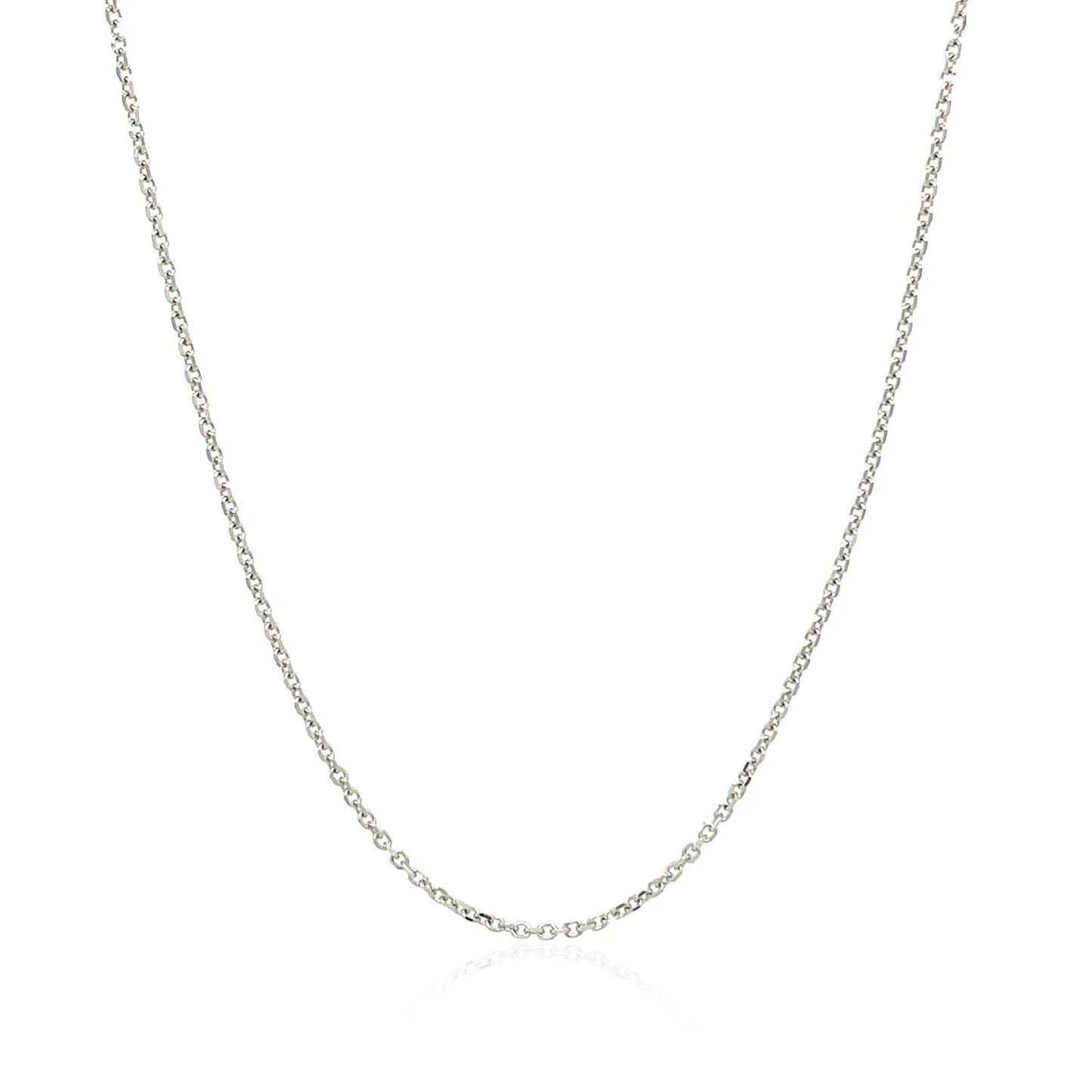 10k White Gold Cable Chain (1.10 mm) - Peelerie
