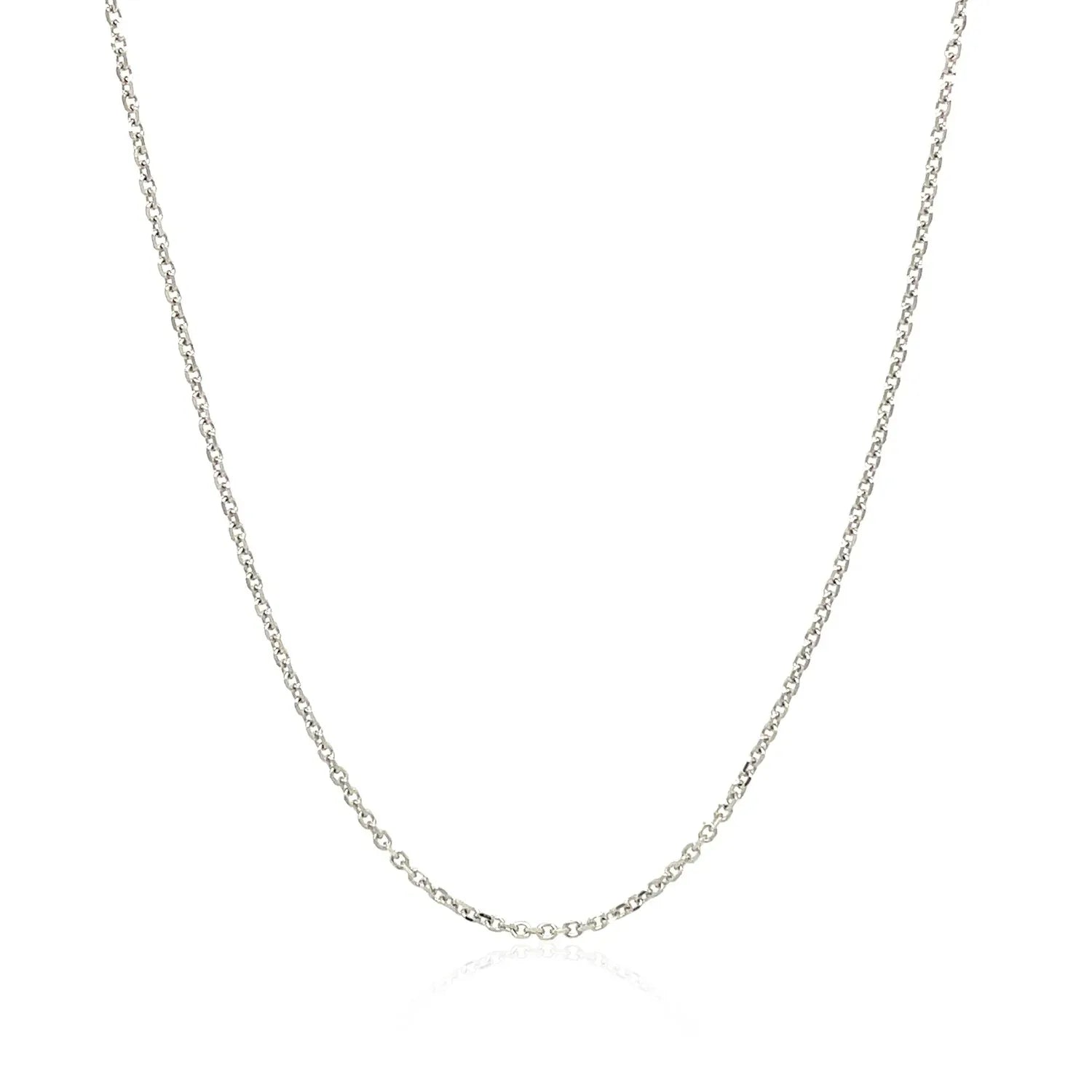 10k White Gold Cable Chain (1.10 mm) - Peelerie