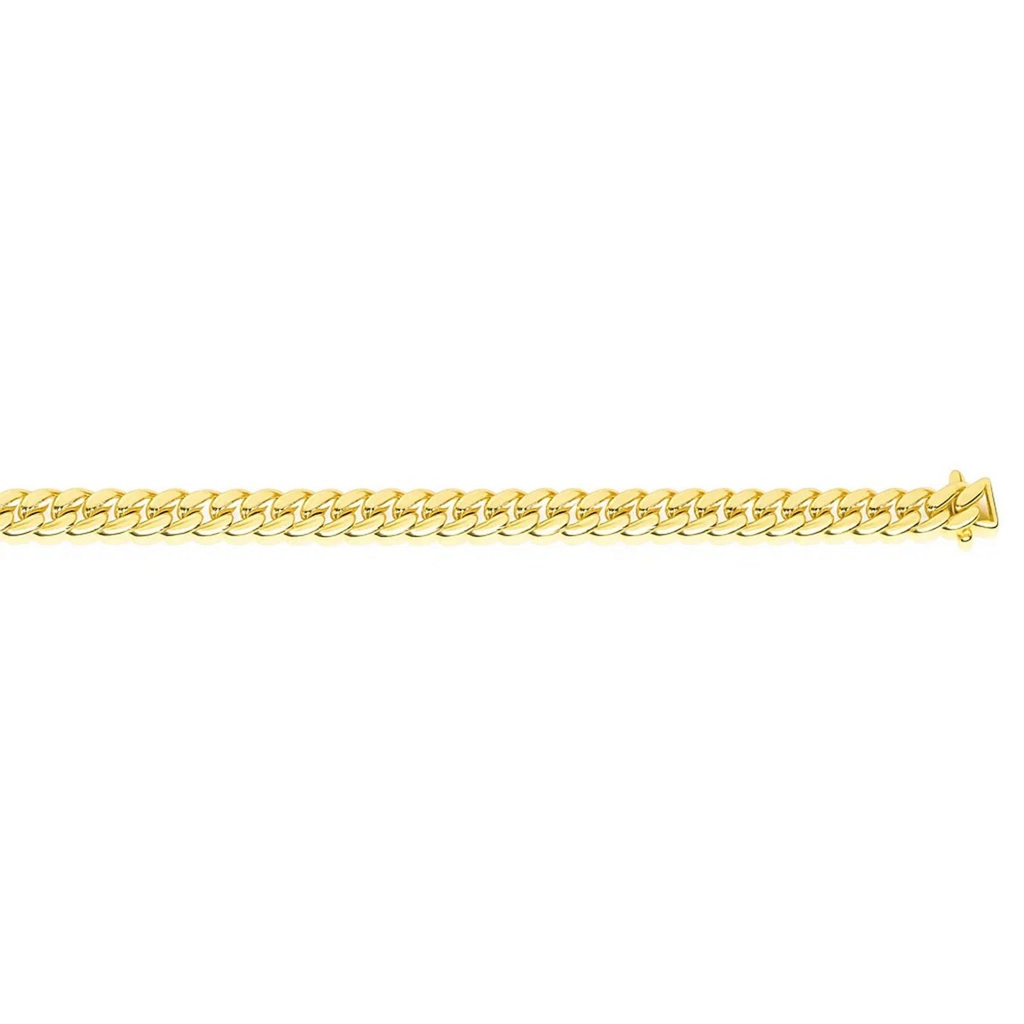 10k Yellow Gold Classic Miami Cuban Solid Bracelet (6.10 mm)