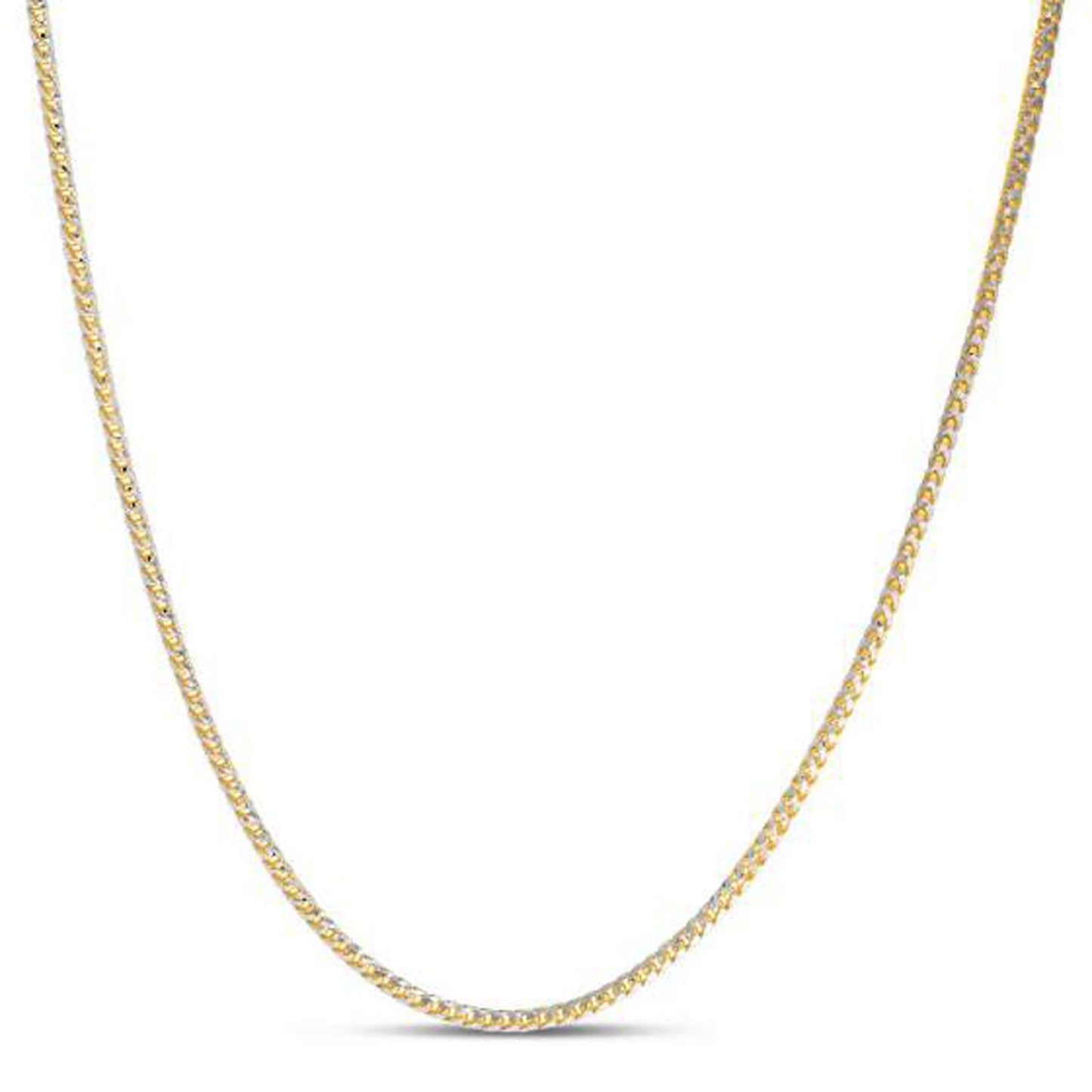 14k Yellow Gold Round Pave Franco Chain (2.30 mm) in a sleek high-contrast midnight luxury editorial style