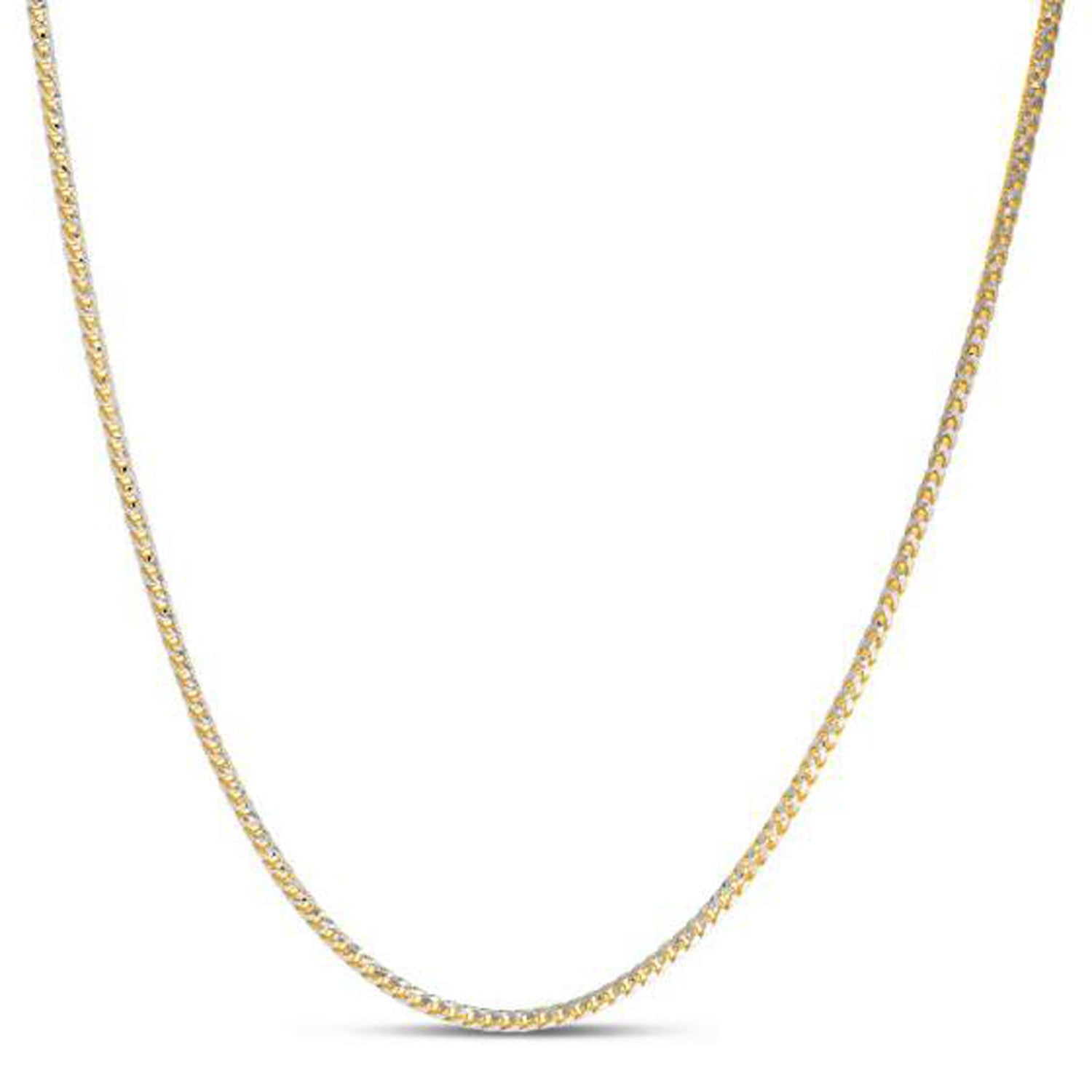 14k Yellow Gold Round Pave Franco Chain (2.30 mm) in a sleek high-contrast midnight luxury editorial style