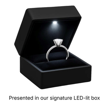 1 Carat Princess Lab Grown IGI G/VS1 Diamond Solitaire Ring in 14K White Gold