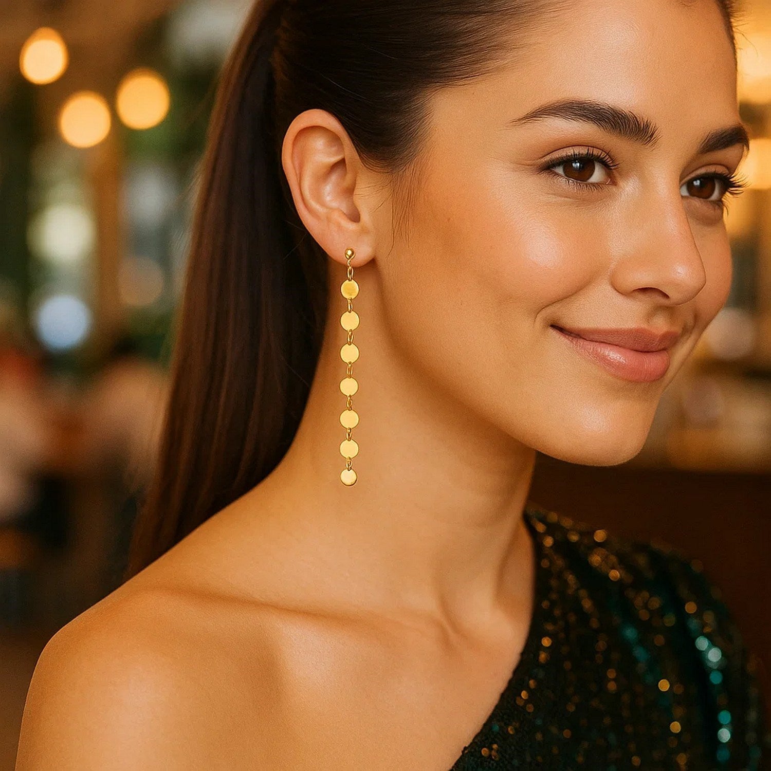 Peelerie jewelry piece in midnight luxury editorial product photo, high-contrast studio lighting