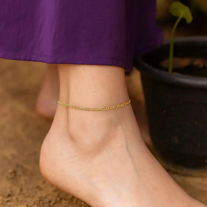 14k yellow gold anklet