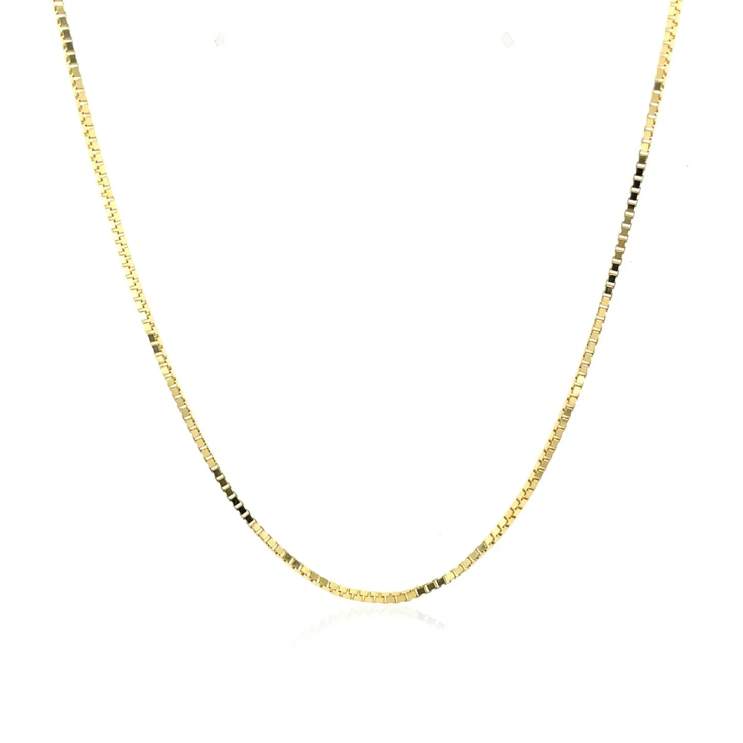 10k Yellow Gold Classic Box Chain (0.94 mm) - Peelerie