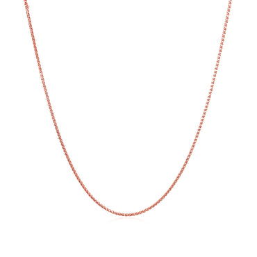 14k Rose Gold Diamond Cut Round Wheat Chain (0.70 mm)
