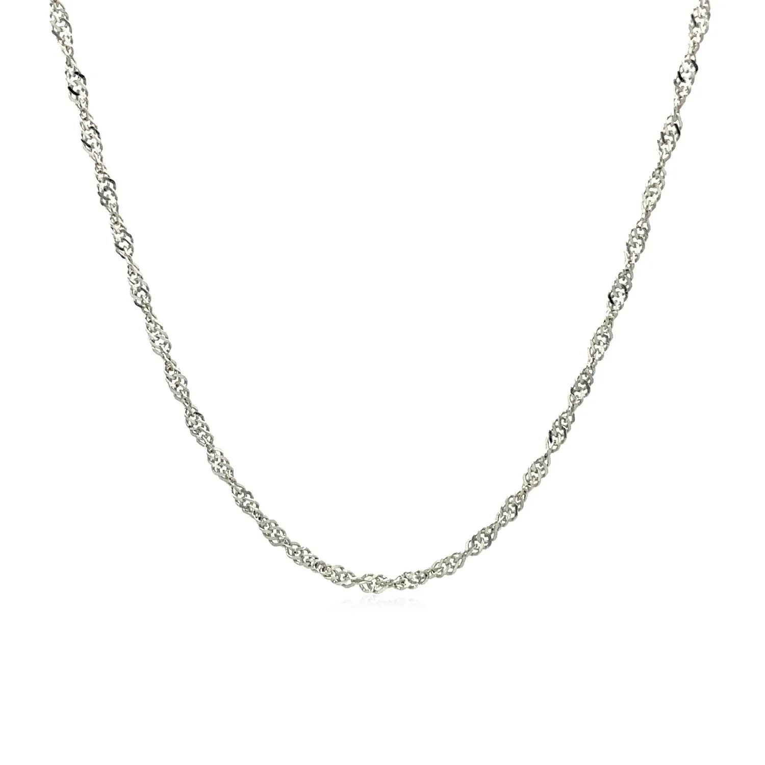 10k White Gold Singapore Chain (1.50 mm) - Peelerie