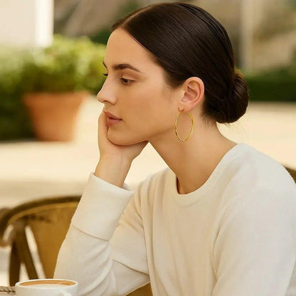14k yellow gold hoop earrings