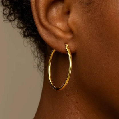 14k yellow gold hoop earrings