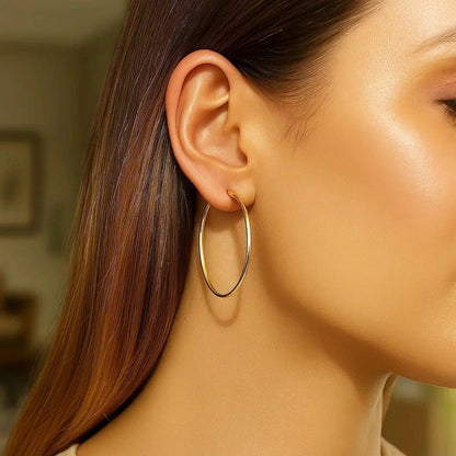 14k yellow gold hoop earrings