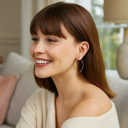14k yellow gold hoop earrings