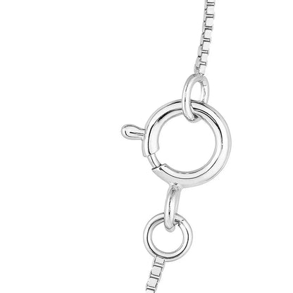 14k White Gold Classic Box Chain (0.45 mm) - Peelerie