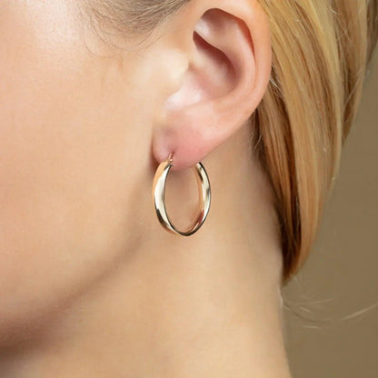 14k yellow gold hoop earrings