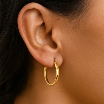 14k yellow gold hoop earrings