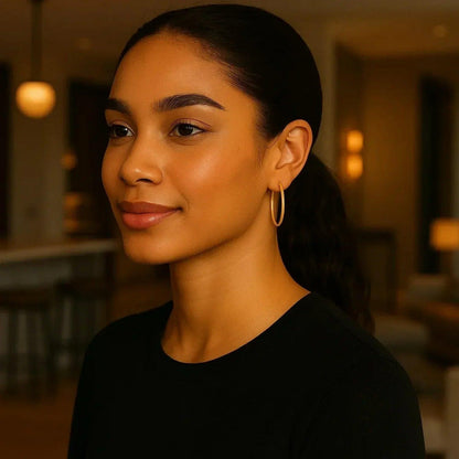14k yellow gold hoop earrings