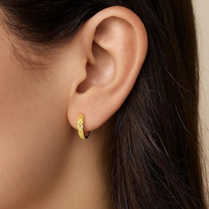14k yellow gold hoop earrings