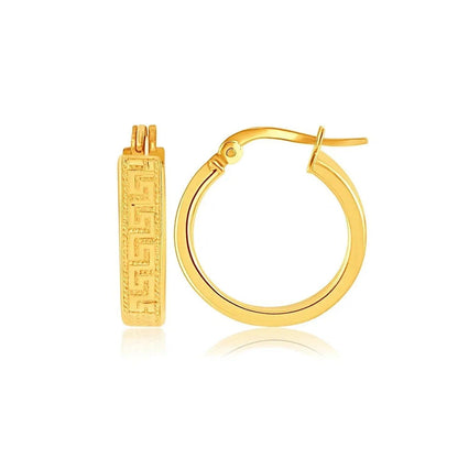 14k yellow gold hoop earrings
