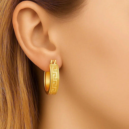 14k yellow gold hoop earrings