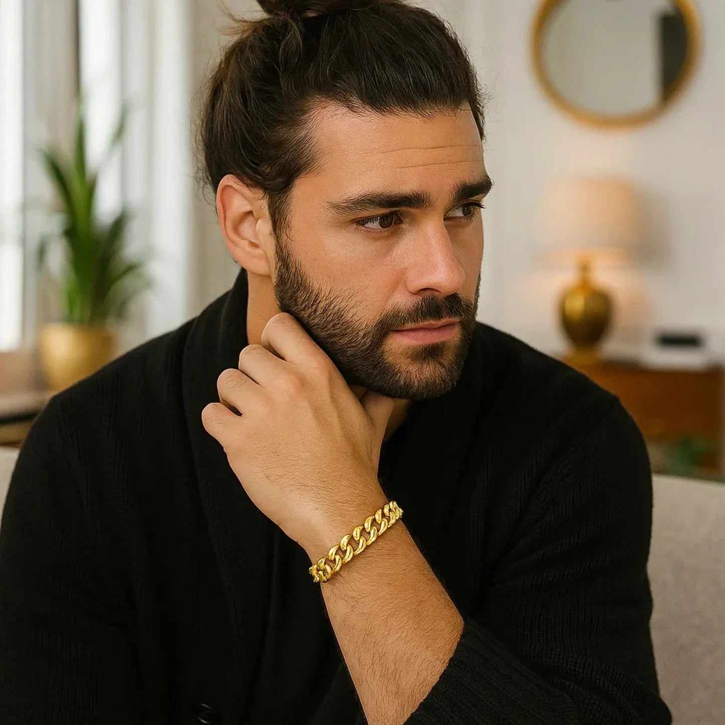 10k Yellow Gold Classic Miami Cuban Solid Bracelet (8.20 mm) - Peelerie