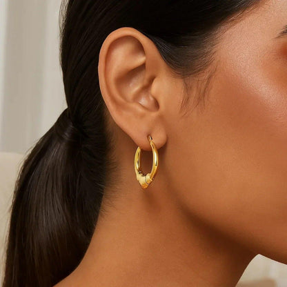 14k yellow gold hoop earrings