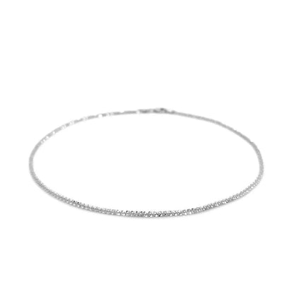 14k white gold anklet