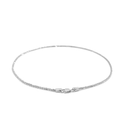 14k white gold anklet