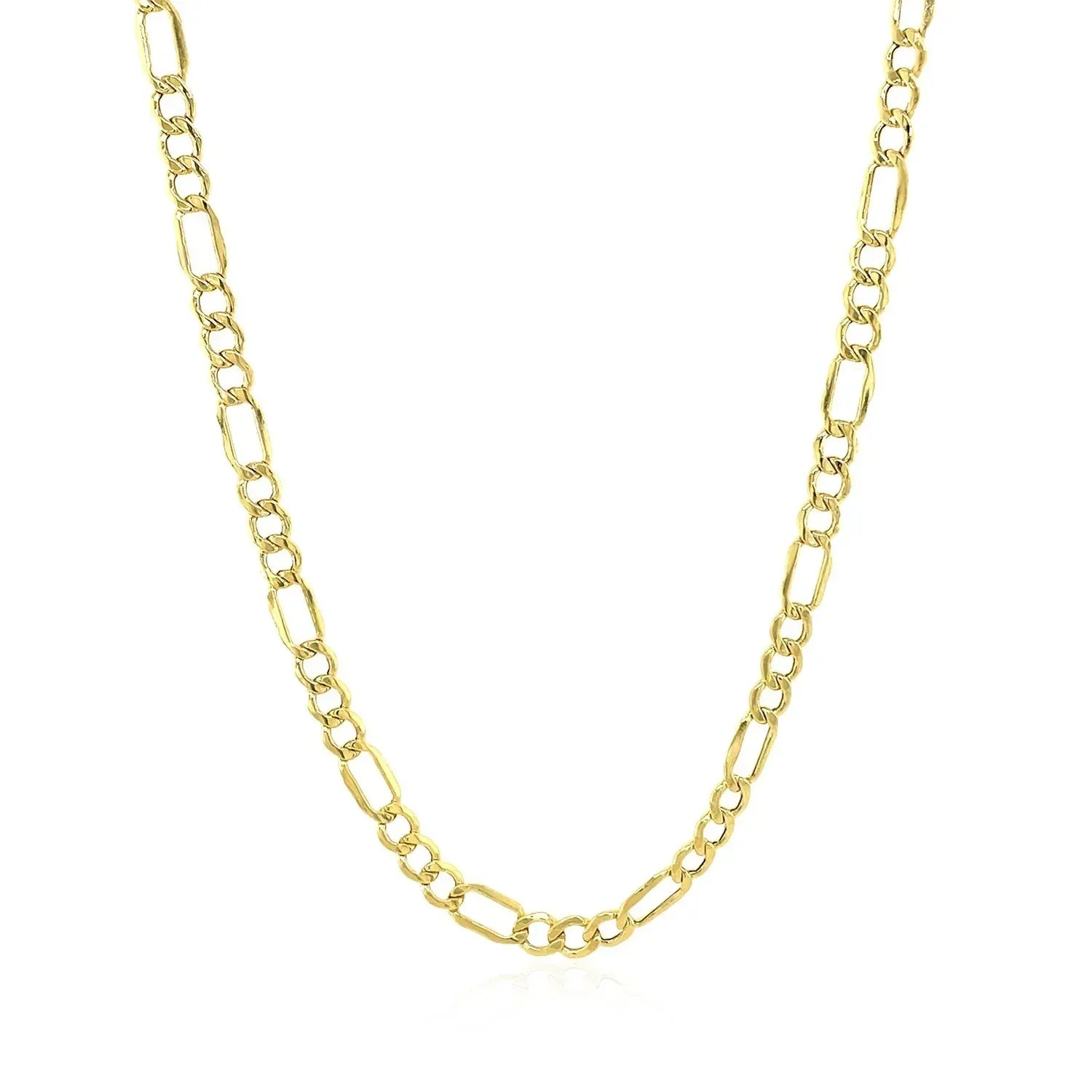 10k Yellow Gold Lite Figaro Chain (3.70 mm) - Peelerie