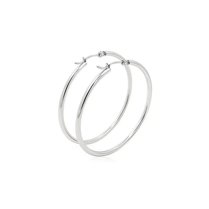 14k white gold hoop earrings