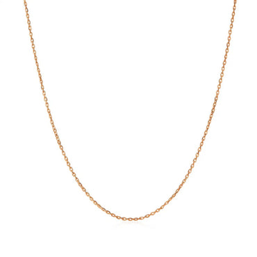 Diamond Cut Cable Link Chain in Rose Gold (0.87 mm)