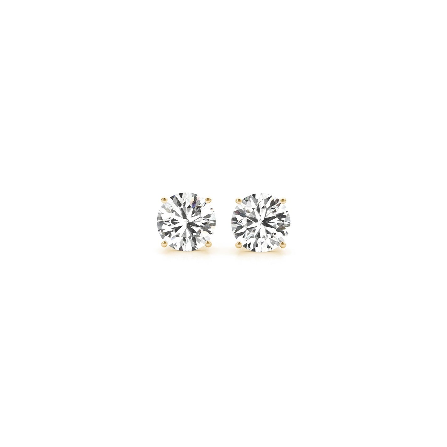 1 cttw Certified IGI Lab Grown Round Diamond Earrings 14k Yellow Gold (G/VS2) in a sleek high-contrast midnight luxury editor