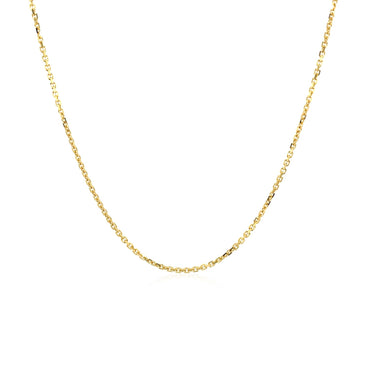 10k Yellow Gold Adjustable Cable Chain (1.10 mm)
