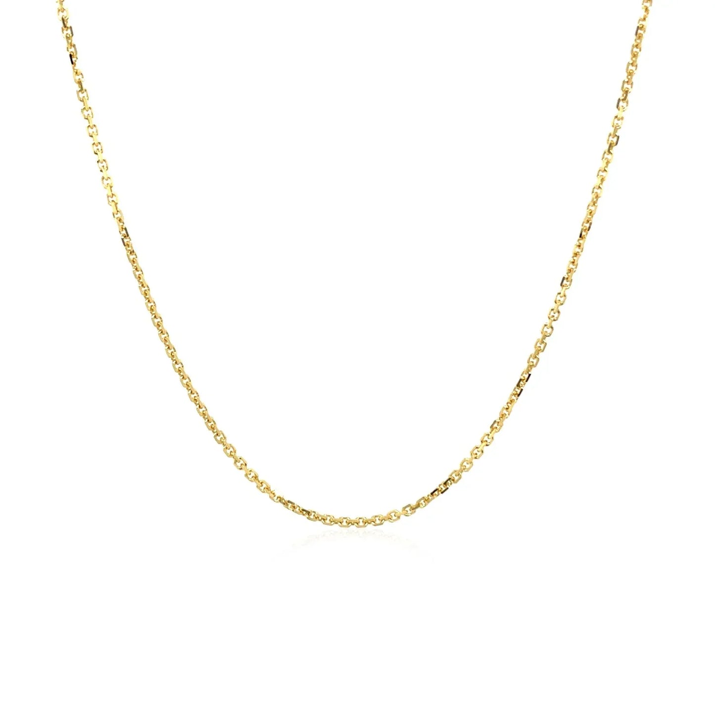 10k Yellow Gold Adjustable Cable Chain (1.10 mm) - Peelerie