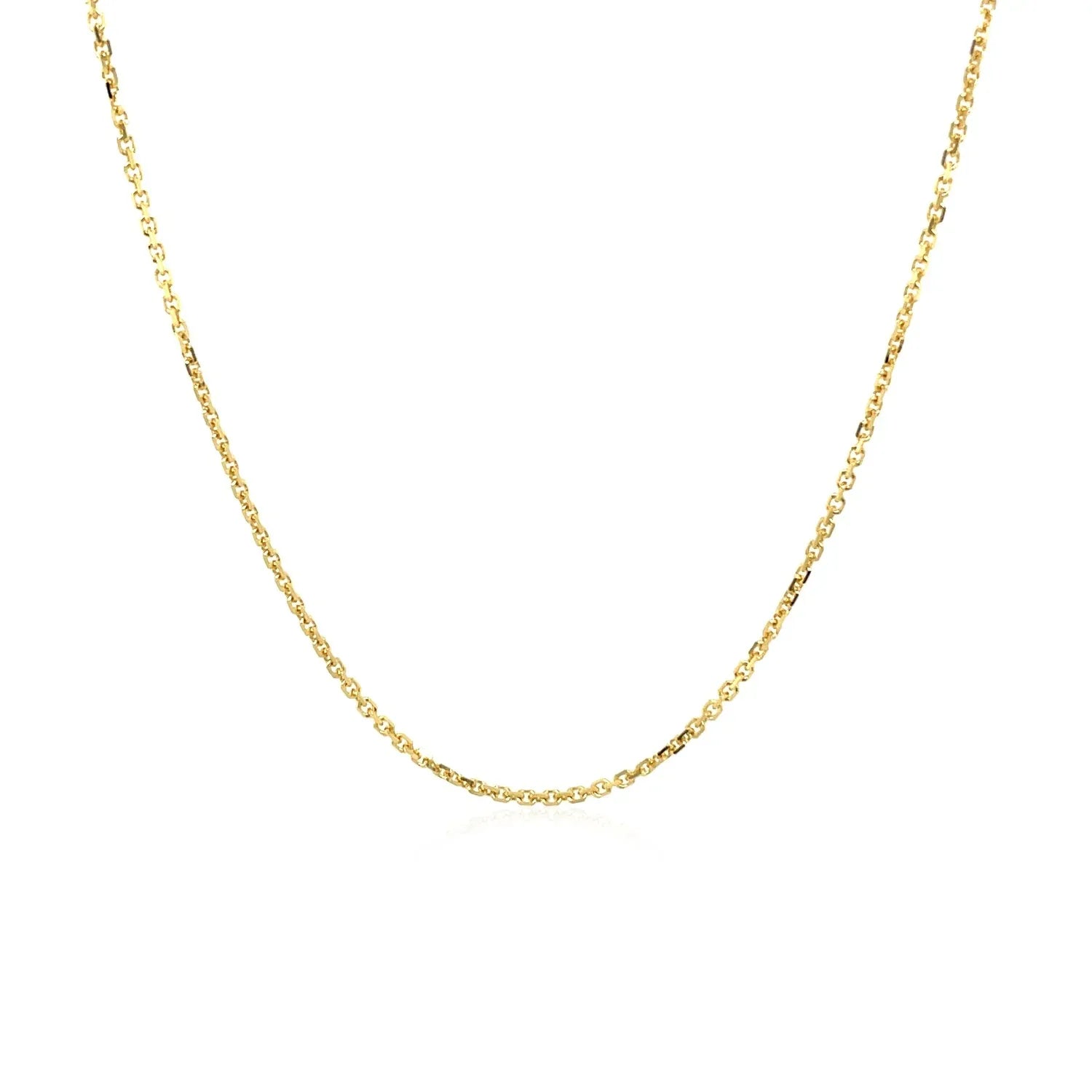 10k Yellow Gold Adjustable Cable Chain (1.10 mm) - Peelerie