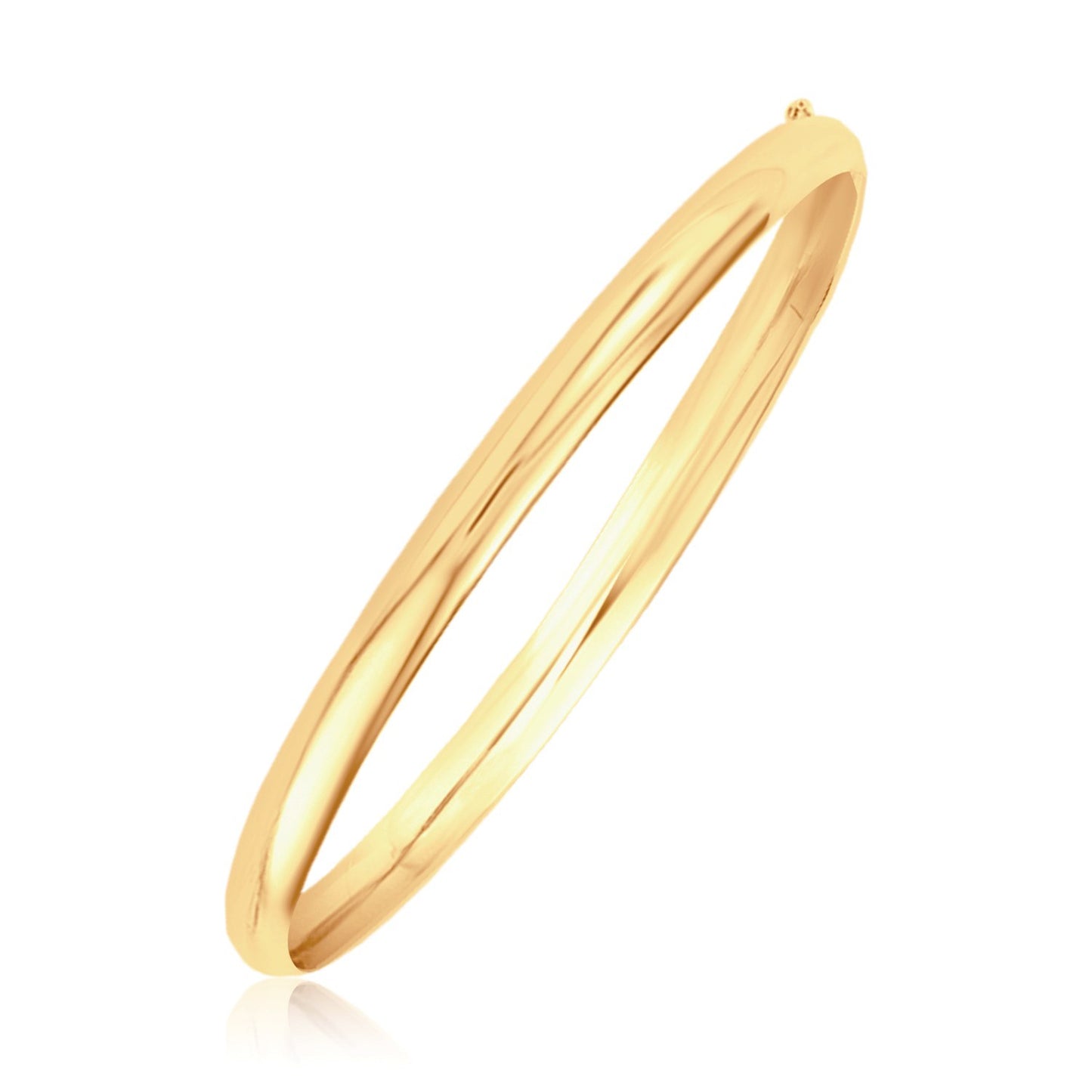 Classic Bangle in 14k Yellow Gold (5.00 mm) in a sleek high-contrast midnight luxury editorial style