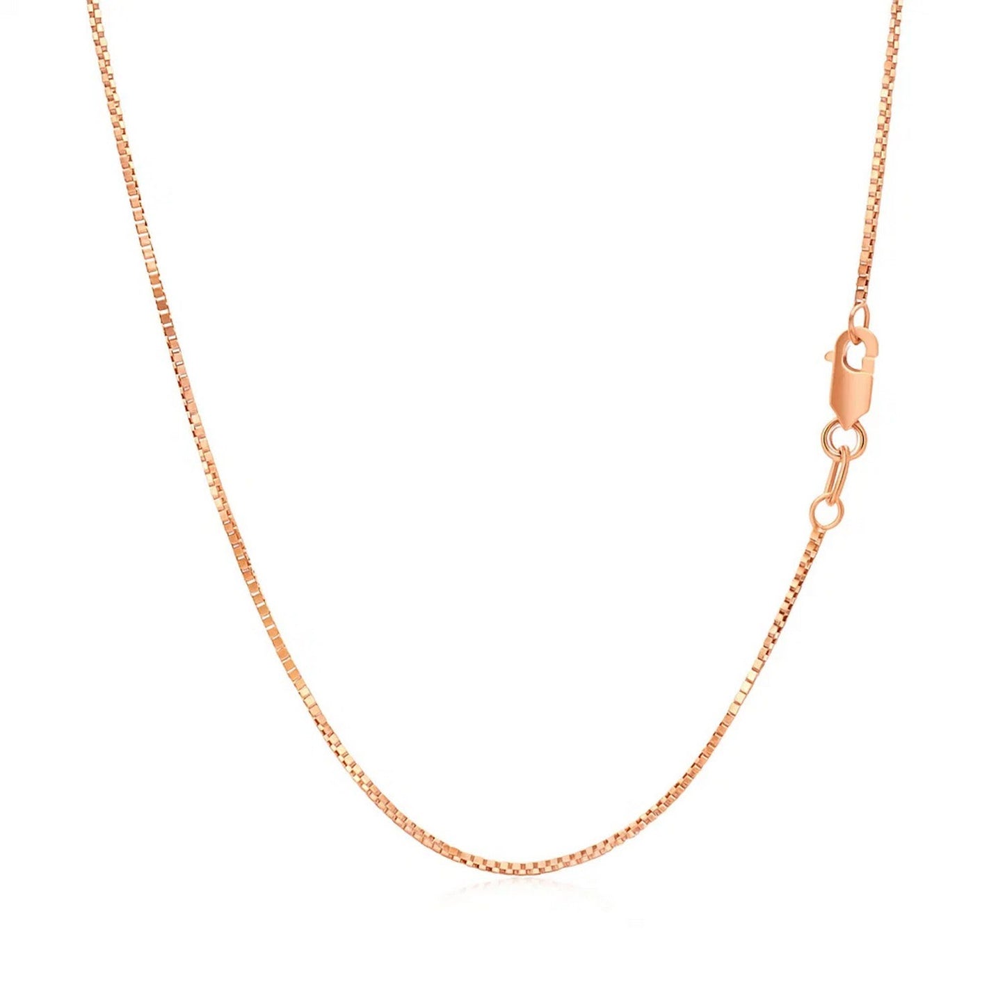 14k Rose Gold Classic Box Chain (0.73 mm)