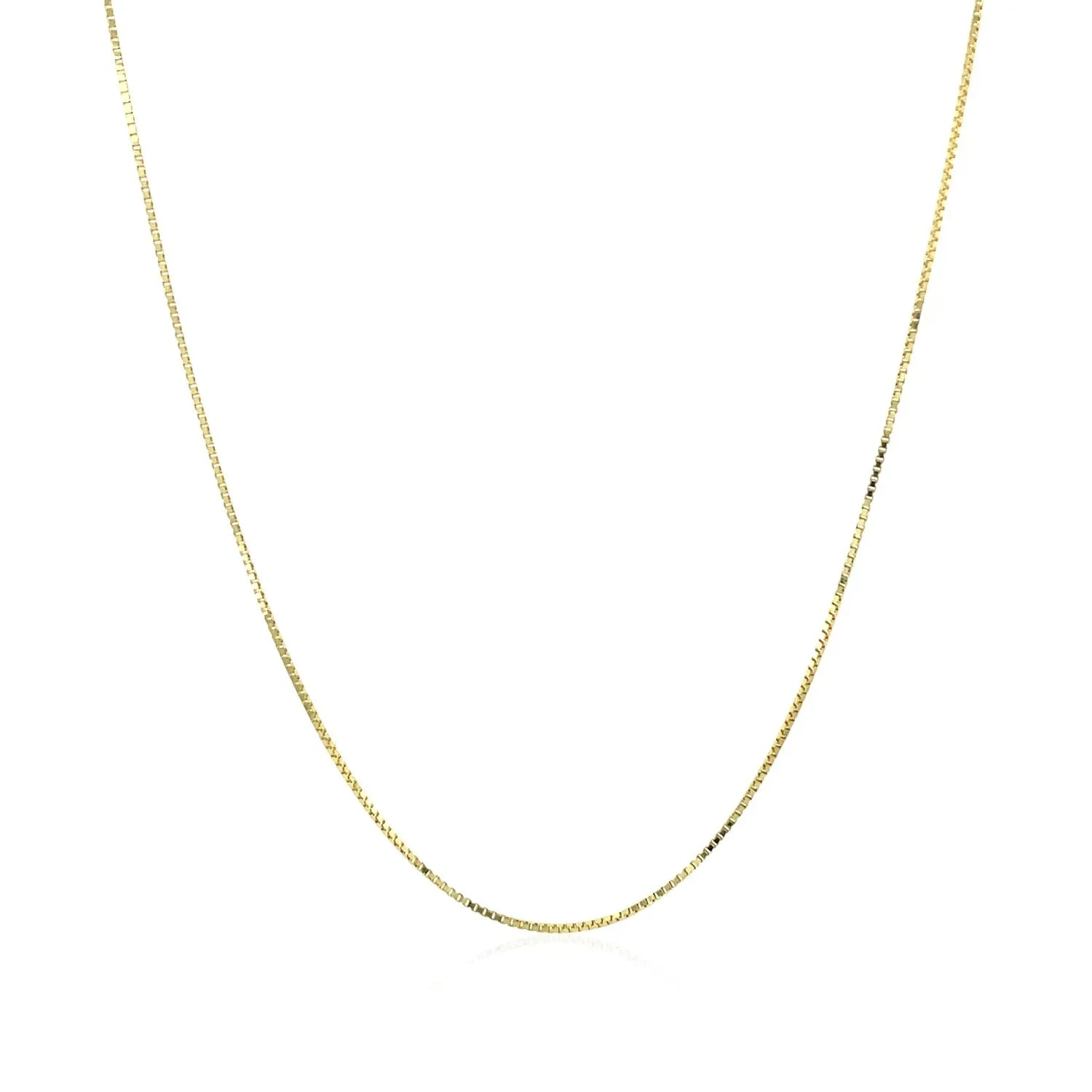 10k Yellow Gold Classic Box Chain (0.60 mm) - Peelerie