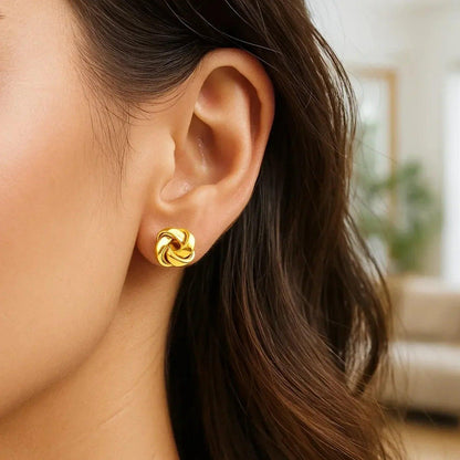 14k yellow gold stud earrings