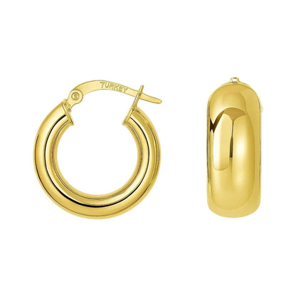 14k yellow gold hoop earrings