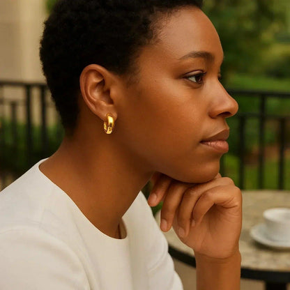14k yellow gold hoop earrings