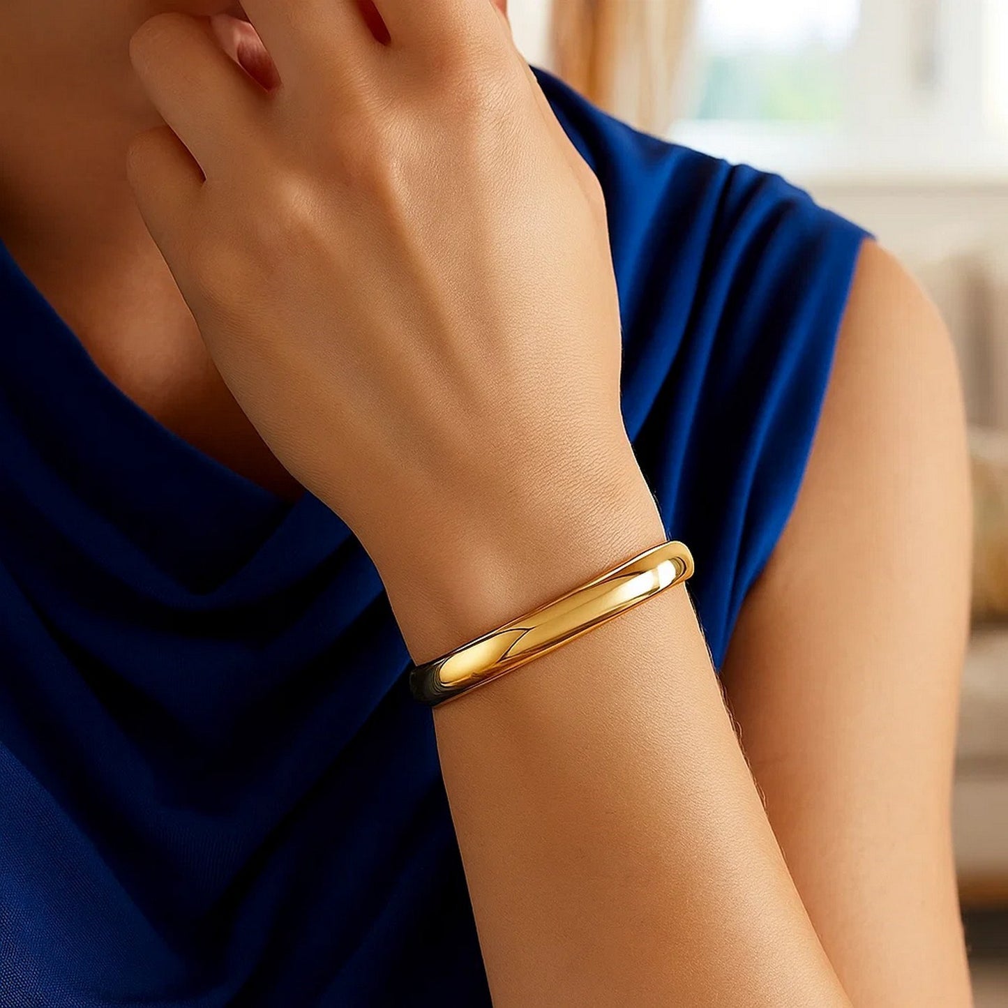 Classic Bangle in 14k Yellow Gold (8.00 mm)