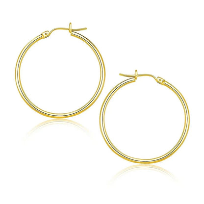 14k yellow gold hoop earrings