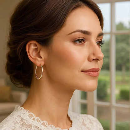 14k yellow gold hoop earrings